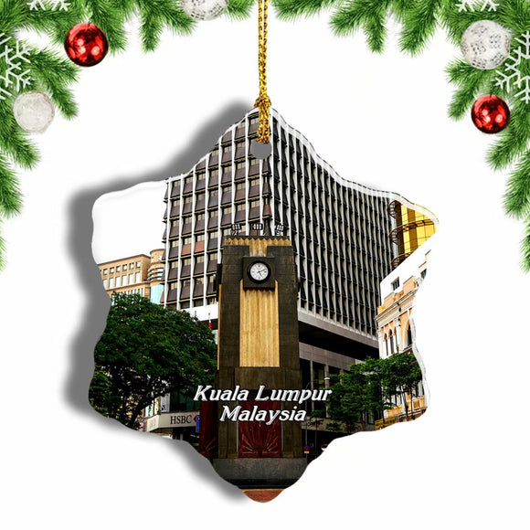 Malaysia Square Kuala Lumpur Christmas Ornament 3 Inches Snow