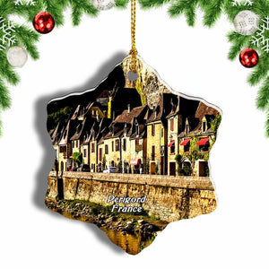 France Perigord Christmas Ornament 3 Inches Snow