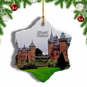 Holland Castle the Hair Utrecht Christmas Ornament 3 Inches Snow