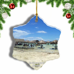 Brazil Jericoacoara Christmas Ornament 3 Inches Snow