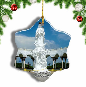 Venezuela Parque Central Caracas Torres Gemelas Christmas Ornament 3 Inches Snow