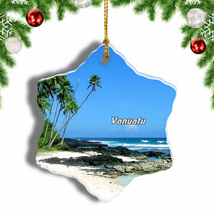 Vanuatu Christmas Ornament 3 Inches Snow