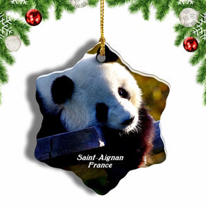 France Beauval Zoo Park Saint-Aignan Christmas Ornament 3 Inches Snow