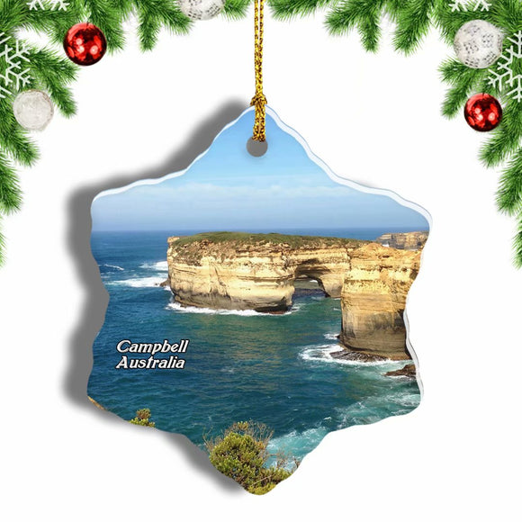 Australia Port Campbell Christmas Ornament 3 Inches Snow