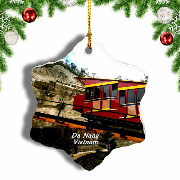 Vietnam Ba Na Hills Da Nang Christmas Ornament 3 Inches Snow