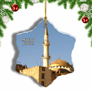 Jordan Madaba Christmas Ornament 3 Inches Snow