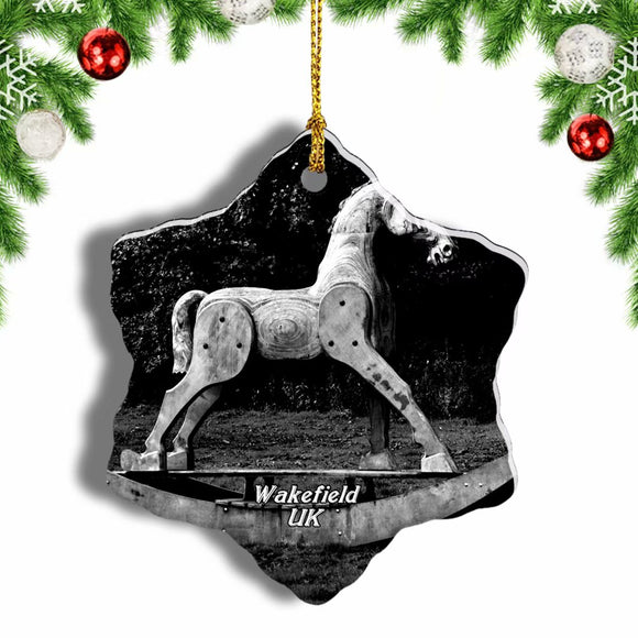 UK England Yorkshire Sculpture Park Wakefield Christmas Ornament 3 Inches Snow