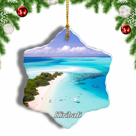 Kiribati Christmas Ornament 3 Inches Snow