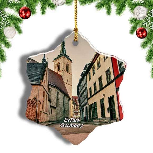 Germany Thuringia Erfurt Christmas Ornament 3 Inches Snow