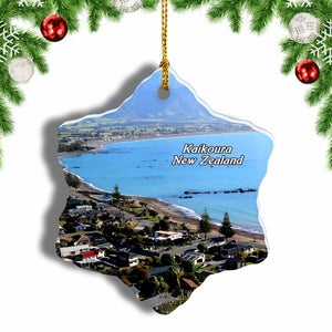 New Zealand Kaikoura Christmas Ornament 3 Inches Snow