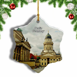 Germany Gendarmenmarkt Berlin Christmas Ornament 3 Inches Snow