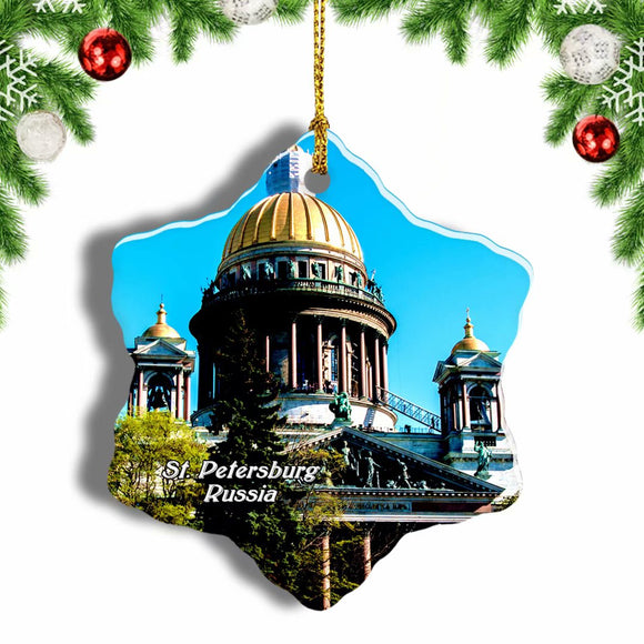 Russia St. Isaac¡¯s Square St. Petersburg Christmas Ornament 3 Inches Snow