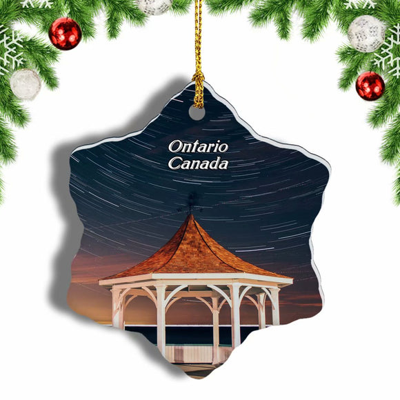 Canada Lake Ontario Christmas Ornament 3 Inches Snow