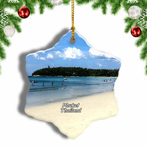 Thailand Karon Beach Phuket Christmas Ornament 3 Inches Snow