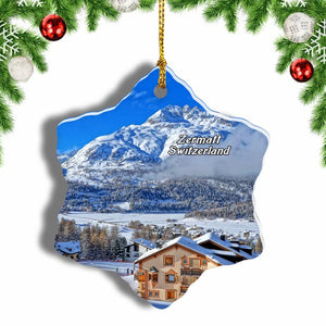 Switzerland Zermatt Christmas Ornament 3 Inches Snow