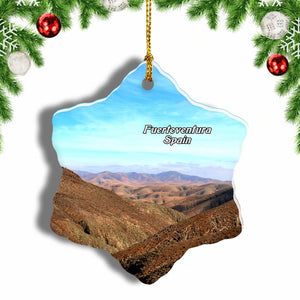 Spain Fuerteventura Christmas Ornament 3 Inches Snow