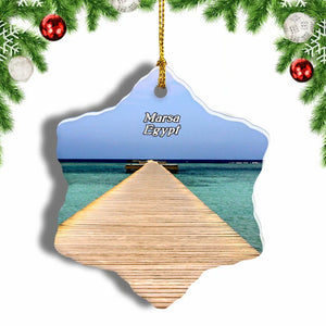 Egypt Marsa Alam Christmas Ornament 3 Inches Snow