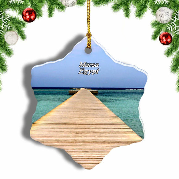 Egypt Marsa Alam Christmas Ornament 3 Inches Snow