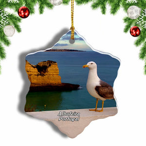 Portugal Albufeira Christmas Ornament 3 Inches Snow