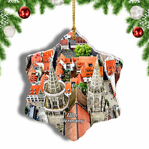 Germany Ulm Christmas Ornament 3 Inches Snow