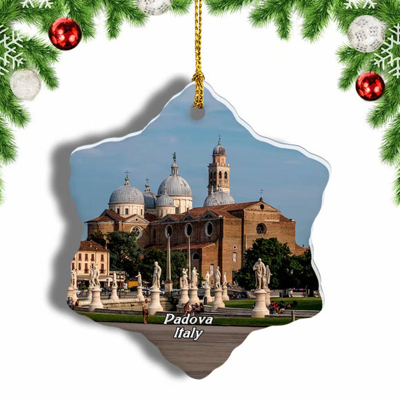 Padova Church Italy Christmas Ornament 3 Inches Snow