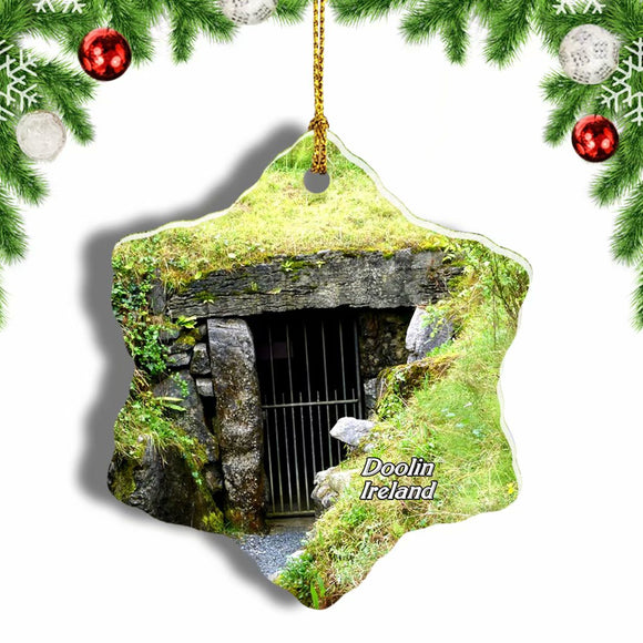 Ireland Doolin Cave Christmas Ornament 3 Inches Snow