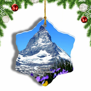 Switzerland Gornergrat Zermatt Christmas Ornament 3 Inches Snow