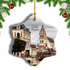 France Royal Castle of Blois Christmas Ornament 3 Inches Snow