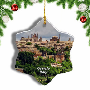 Italy Orvieto Christmas Ornament 3 Inches Snow