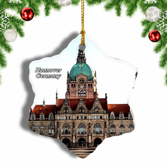 Germany Hannover Christmas Ornament 3 Inches Snow