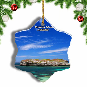 Australia Rottnest Island Christmas Ornament 3 Inches Snow