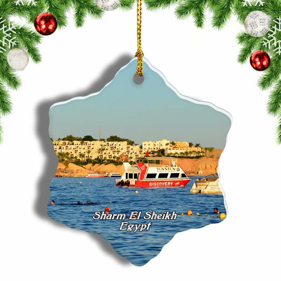 Egypt Ras Mohamed National Park Sharm El Sheikh Christmas Ornament 3 Inches Snow