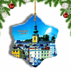 Austria Traunsee Gmunden Christmas Ornament 3 Inches Snow