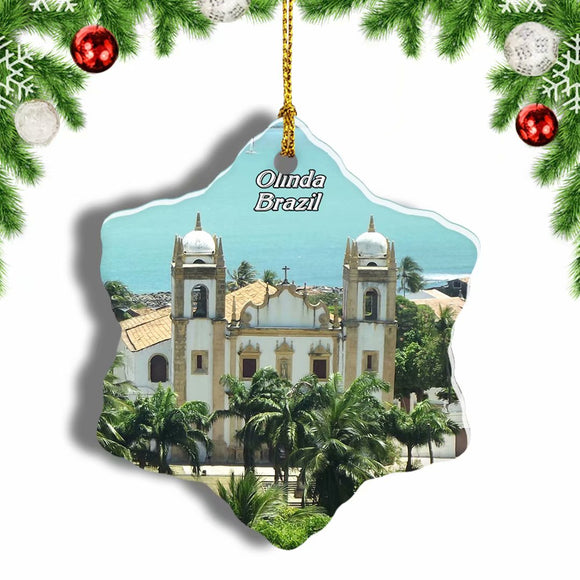 Brazil Olinda Christmas Ornament 3 Inches Snow