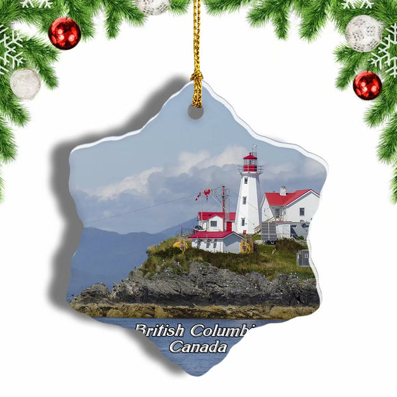 Canada British Columbia Christmas Ornament 3 Inches Snow