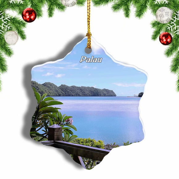 Palau Christmas Ornament 3 Inches Snow