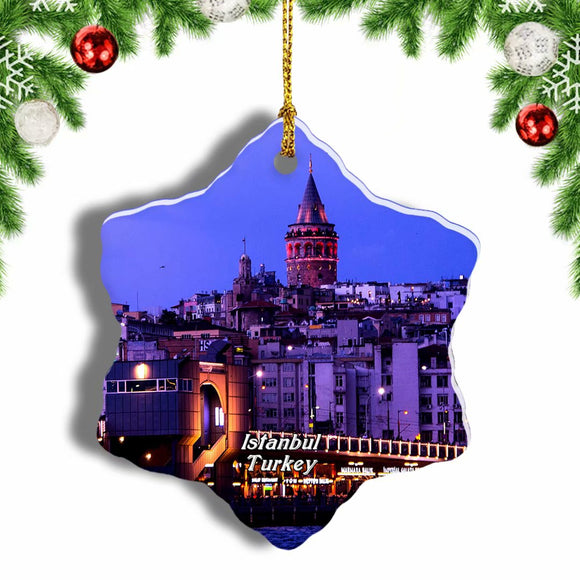 Turkey Historic Areas of Istanbul Istanbul Christmas Ornament 3 Inches Snow