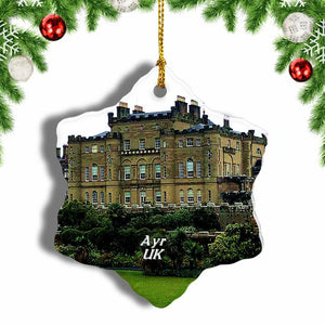 UK England Culzean Castle and Country Park Ayr Christmas Ornament 3 Inches Snow