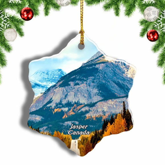 Canada Glacier Jasper National Park Christmas Ornament 3 Inches Snow