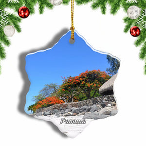 Panama Christmas Ornament 3 Inches Snow