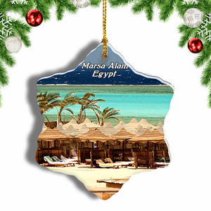 Egypt Marsa Alam Christmas Ornament 3 Inches Snow