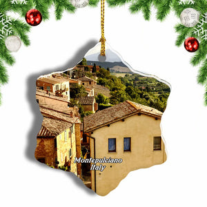 Montepulciano Italy Christmas Ornament 3 Inches Snow