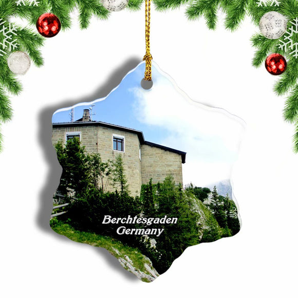 Germany The Eagle's Nest Berchtesgaden Christmas Ornament 3 Inches Snow