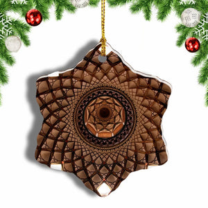 Iran Pattern Christmas Ornament 3 Inches Snow