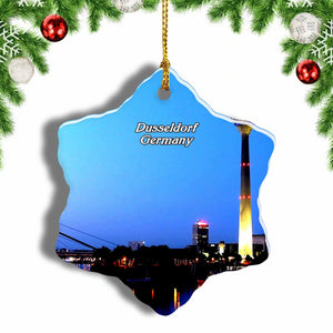 Germany Dusseldorf Christmas Ornament 3 Inches Snow