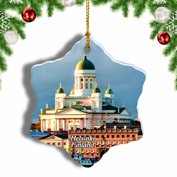 Finland Helsinki Cathedral Christmas Ornament 3 Inches Snow