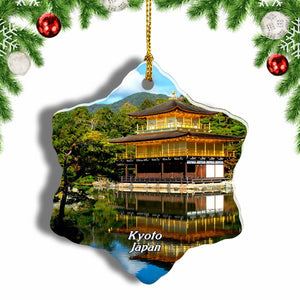 Japan Kinkakuji Temple Kyoto Christmas Ornament 3 Inches Snow