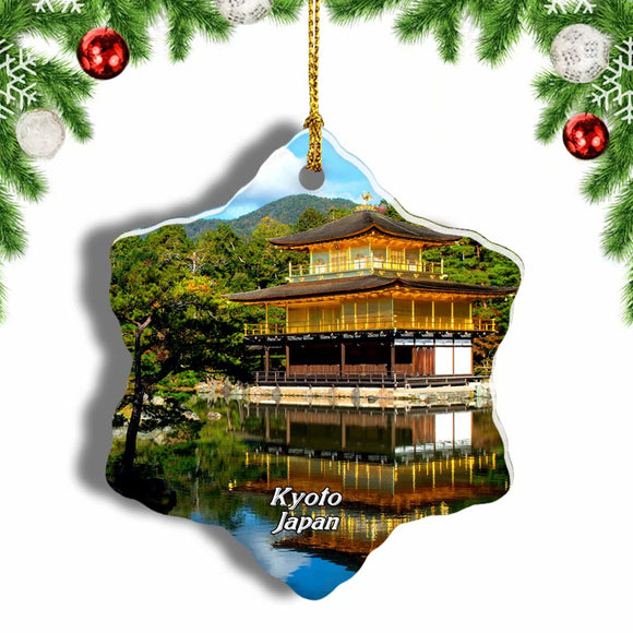 Japan Kinkakuji Temple Kyoto Christmas Ornament 3 Inches Snow