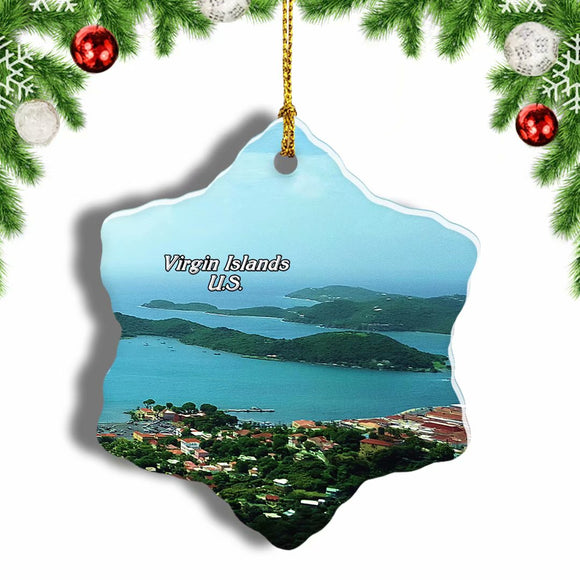 Blackbeard¡¯s Castle Charlotte Amalie St. Thomas U.S. Virgin Islands Christmas Ornament 3 Inches Snow