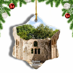 Albania Butrint National Park Christmas Ornament 3 Inches Snow